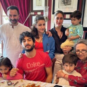 Saif Ali khan with his family